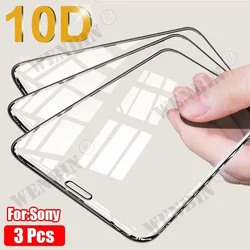 3 Pcs Tempered Glass For Sony Xperia 1 5 10 V IV III II Screen Protector on For Sony Xperia Pro-1 Full Protective Glass