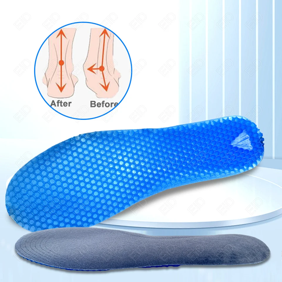 2-Pair Gel Heel Cups With Honeycomb Design - Silicone Shock Absorbing Foot Pads & Shoe Inserts