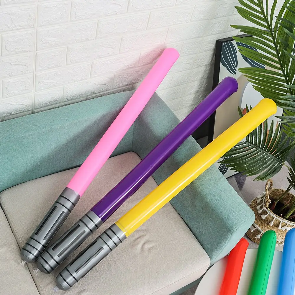 6Pcs PVC Party Props Inflatable Sword Star Fans