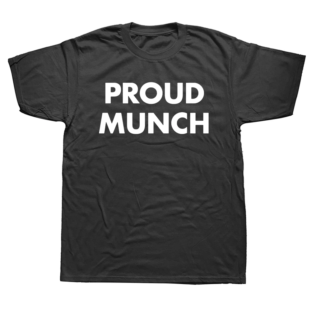 

Футболка мужская хлопковая с надписью Proud Munch, повседневный топ с круглым вырезом, модная рубашка, Повседневная Базовая одежда