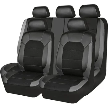 9 pezzi/set coprisedile per auto universale in pelle PU cuscino per seggiolino auto sedile anteriore posteriore protezione completa cuscino per sedile per auto a 5 posti camion