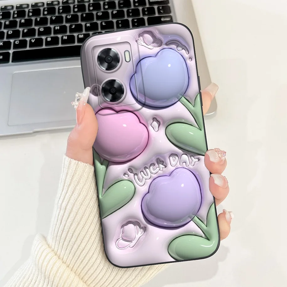 Floral Silicone Fashion Back Cover - Stylish Protective Case