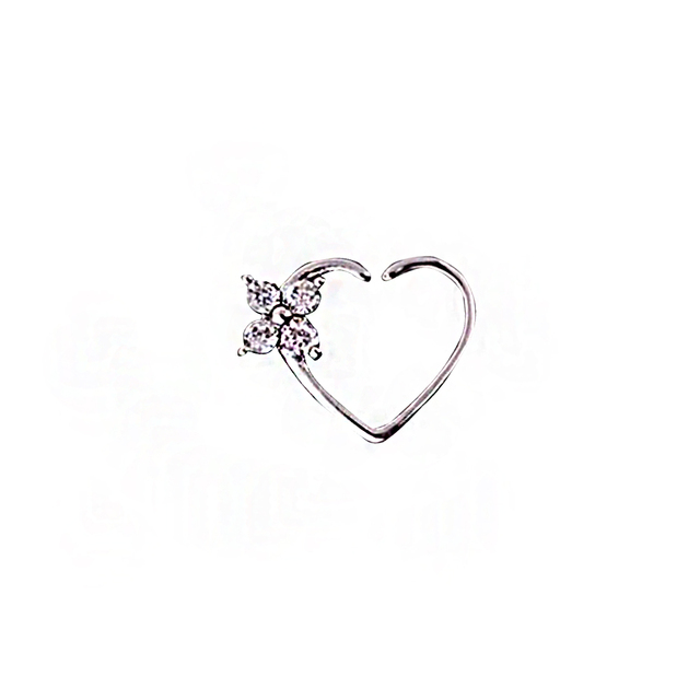 Hoop Nostril Bendable Ring Gem Cartilage Tragus Daith Piercing Earrings Septum Clicker Helix Conch Rook Piercing