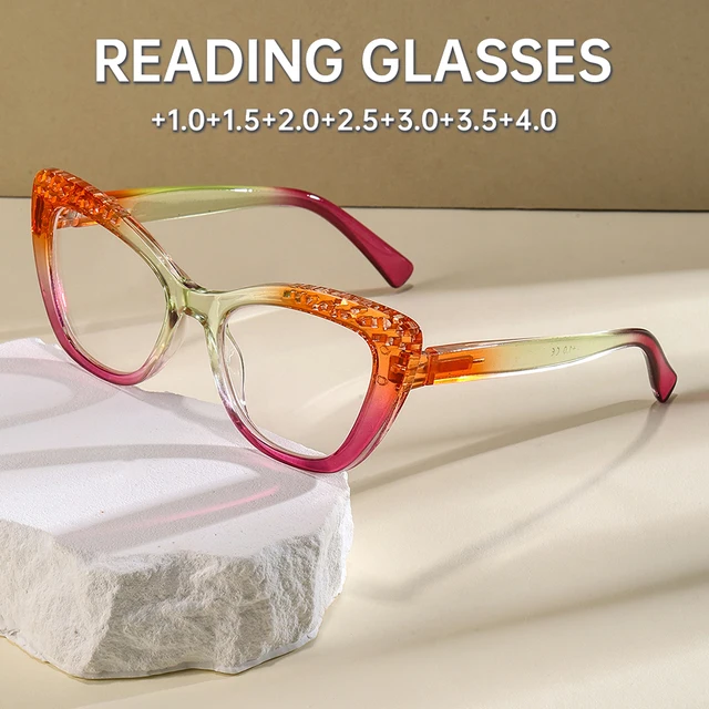 Gafas de lectura de moda antiluz azul para hombres y mujeres, gafas de lectura para presbicia, hipermetropía + 1,0 + 1,5 + 2,0 + 2,5 + 3,0 + 3,5 + 4,0 2
