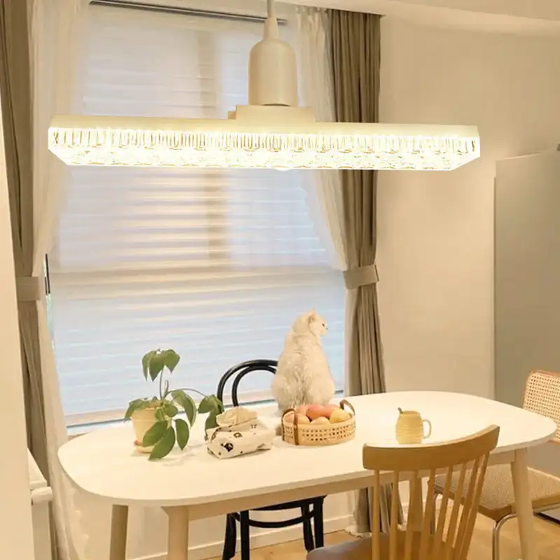 E27 LED 직사각형 크리스탈 조명, 고휘도 LED 전구 조명, 거실 침실용 조명, 18W, 24W