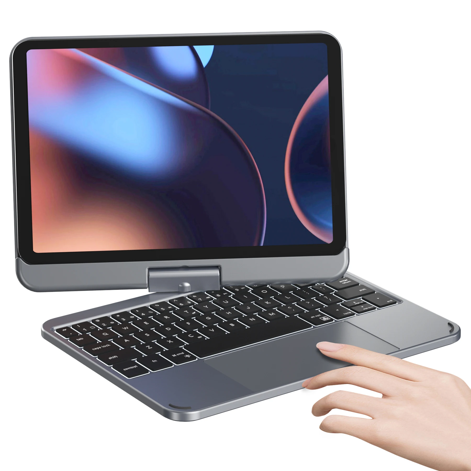 Doqo 360 Degree Rotating Multifunctional Backlit Bluetooth Keyboard For