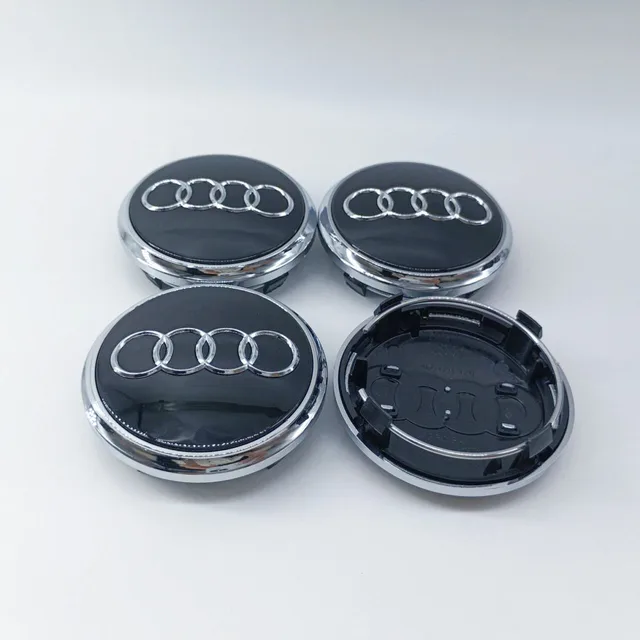 80pcs 77mm Car Wheel Center Hub Cap Badge Logo Emblem ForAudi  4L0601170 A3 A4 A5 A6 Q3 Q5 Q7 TT Auto Decorative Accessories