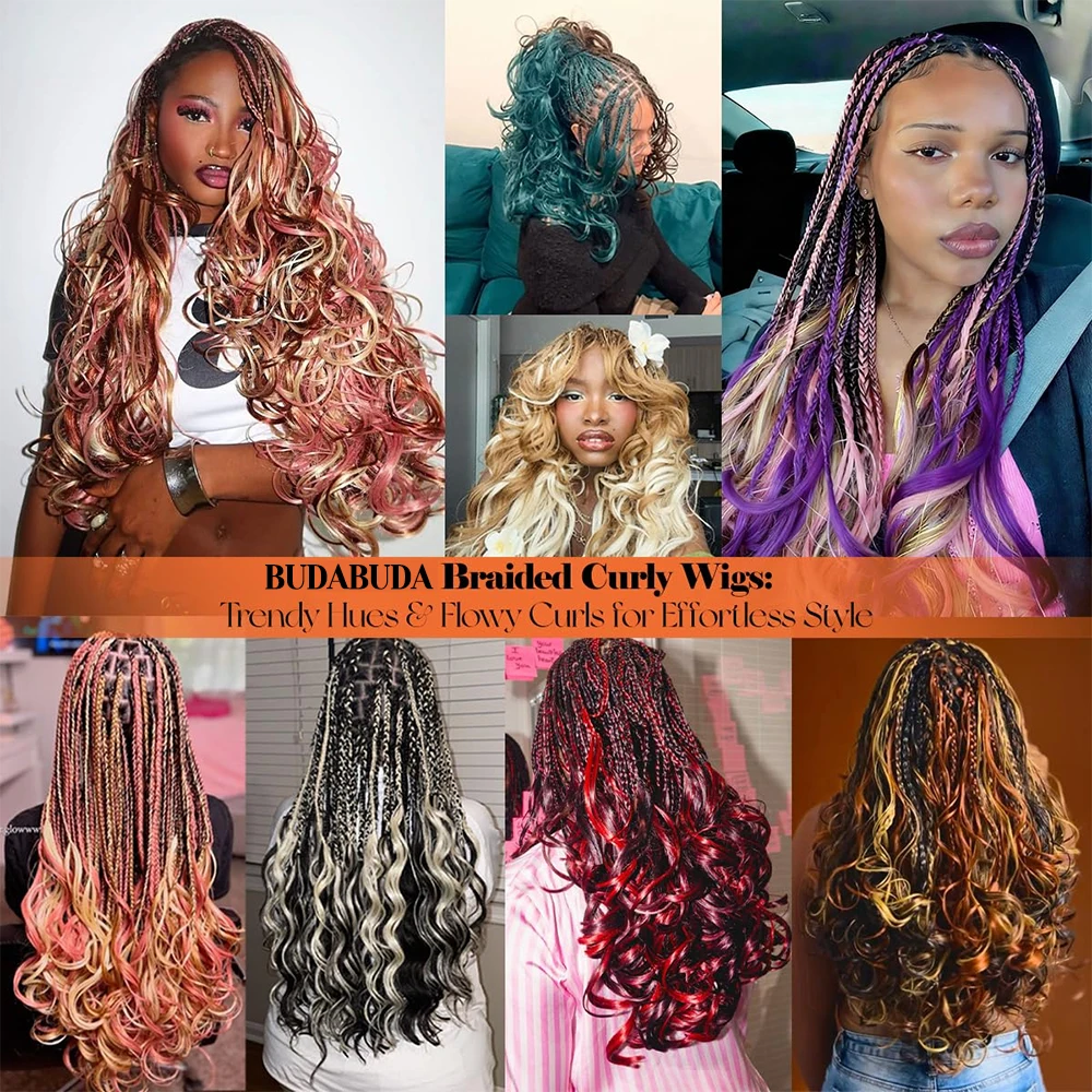 24 Inch French Curl Braiding Hair Synthetic Hair Pre Stretched Loose Wavy Spiral Curl Crochet Braids Hair Bouncy for Black Women 6