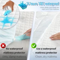 Home Mattress Cover Waterproof Thickened Quilted Waterproof Bed Cover Breathable Mattress Protector Fitted Bed Sheet 140/160x200 4