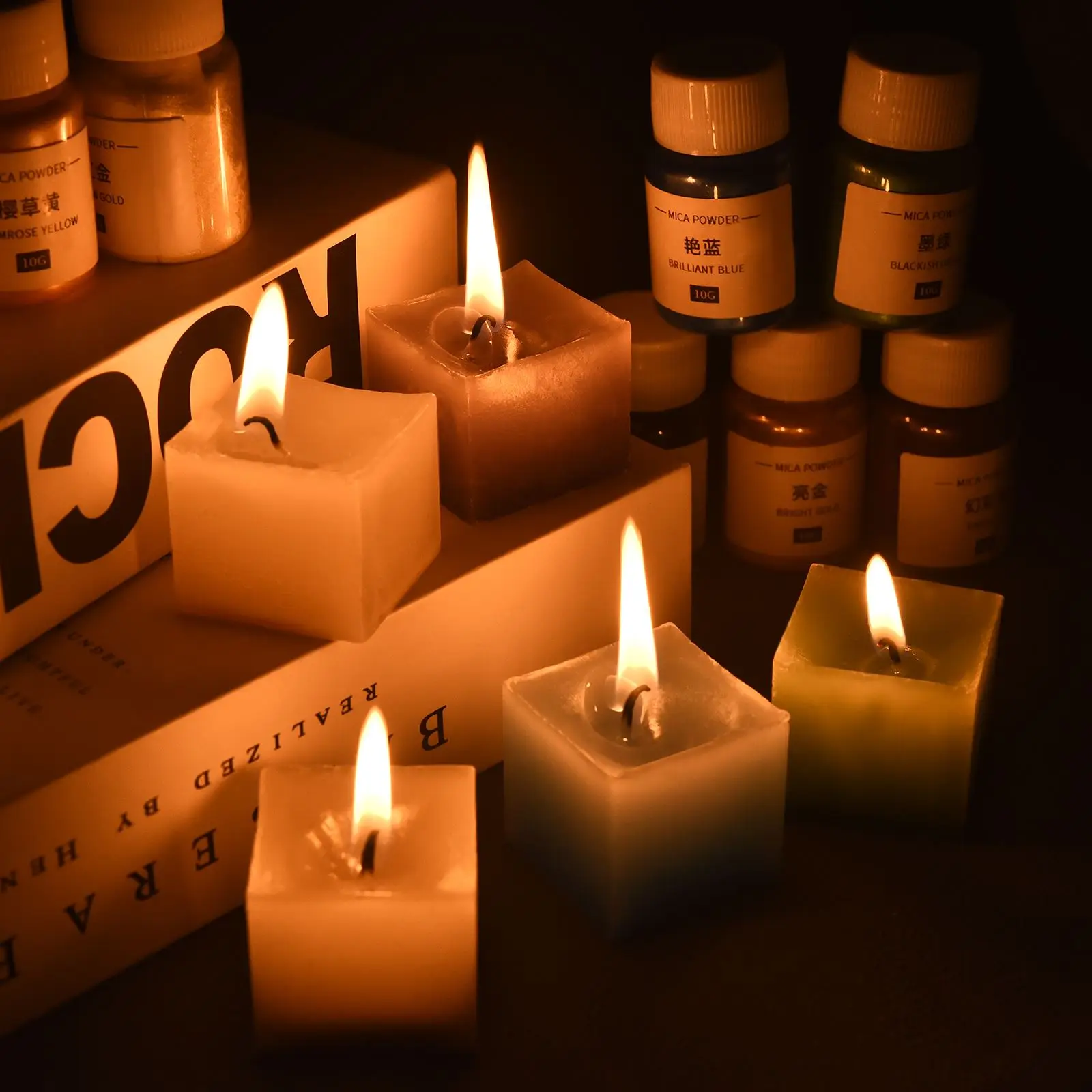 10g Candle Wax Powder Colorant Pearl Powder Resin Pigment Filler Candle Dye Mineral DIY Soap Dyes Making Supplies candle dyes pigment soy candle wax pigment
