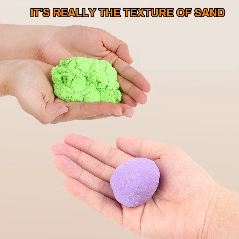 Sensory Sand Bin Toy for Boys Girls Kids, Dinosaurs Animals Molds Play Sand Art Kit, Best Indoor/Outdoor Birthday Christmas Gift 4