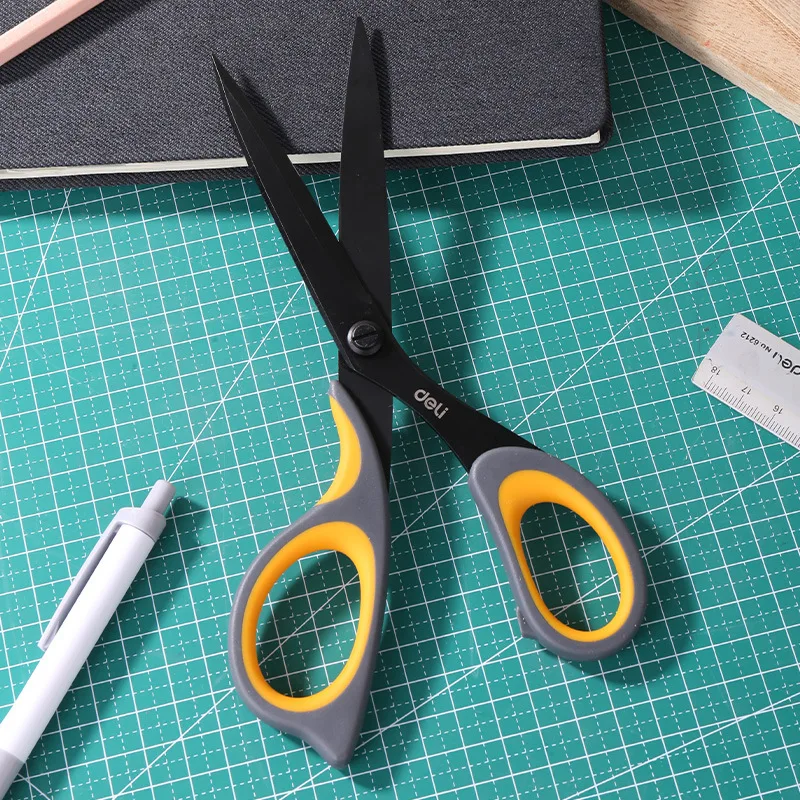 Deli 6027 77757 stainless steel large scissors household multi-functional office tailor's hand scissors tailor's scissors — view 6