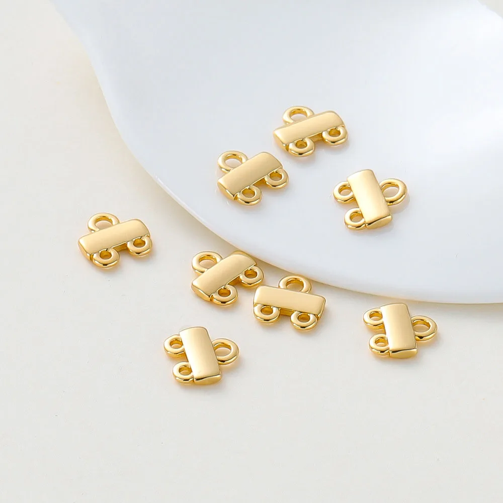 

18K Gold Plated Brass Multi Strand Bracelet Necklace Layer Clasp Drop Earrings Chain Bails Connector DIY Jewelry Making Supplies