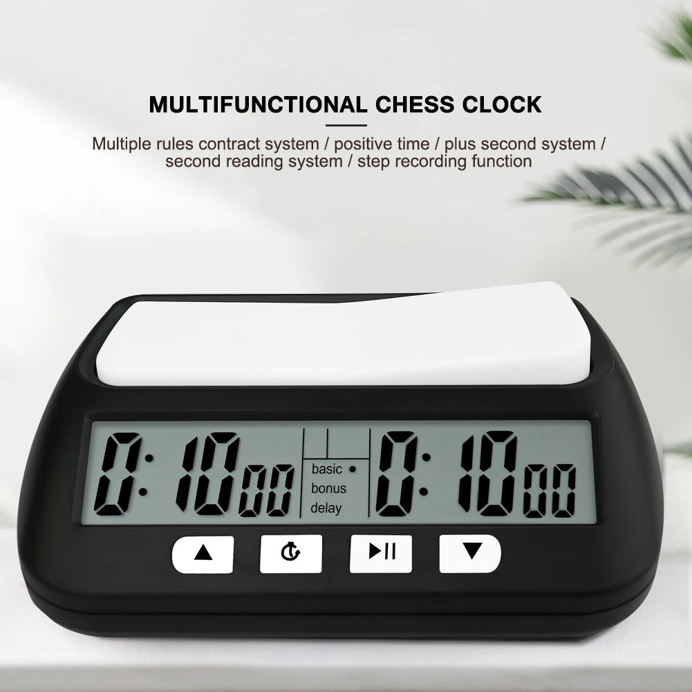 Professional Board Game Stopwatch Count Up Down Advanced Chess Digital Timer Portable Game Timer for International Chess Clock