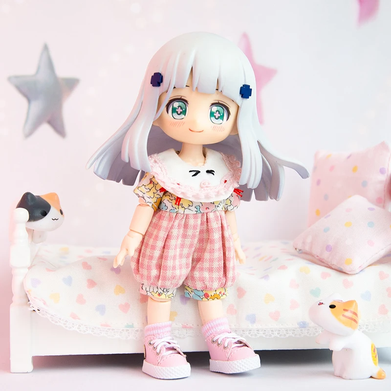 Beautiful Ob11 Clothes Ins Style Suit Pink Blue Doll Skirt Clothes Dress For Obitsu11, Gsc, p9, 1/12bjd Doll Clothes Accessories