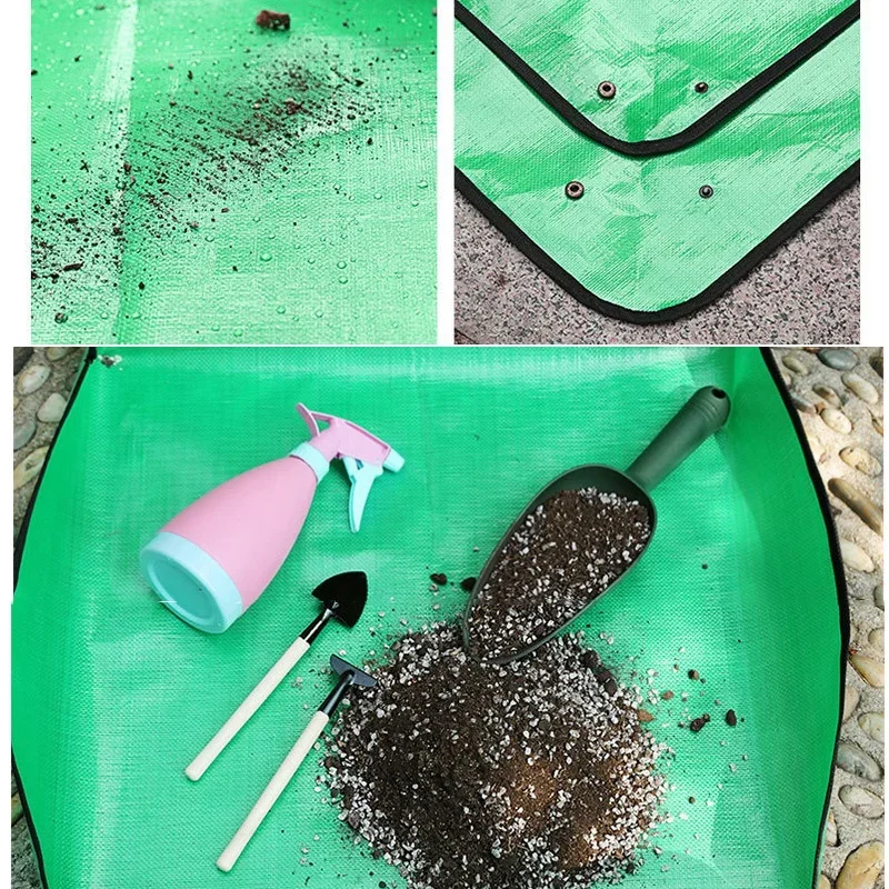 Planting Mat Gardening Mat PE Square Waterproof Plant Potting Thicken Foldable Garden Pad Anti-dirty Transplanting Tarp planting mat,gardening mat