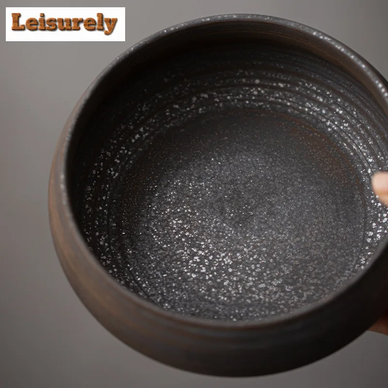 900ml Antique Coarse Pottery Jianshui Washing Cup Bowl Water Washing Slag Tank Household Chaxi Tableware Accessories Ornaments