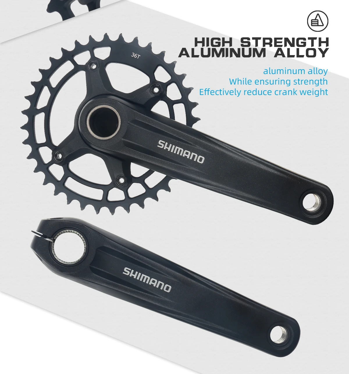 Shimano Deore SLX MT510 MTB Kurbelgarnitur 10 10 11 12 Geschwindigkeit Mountainbike Kerze Fahrrad Kettenrad 170mm 32T 34T 36T 38T BB52 MT500 – Detail 4