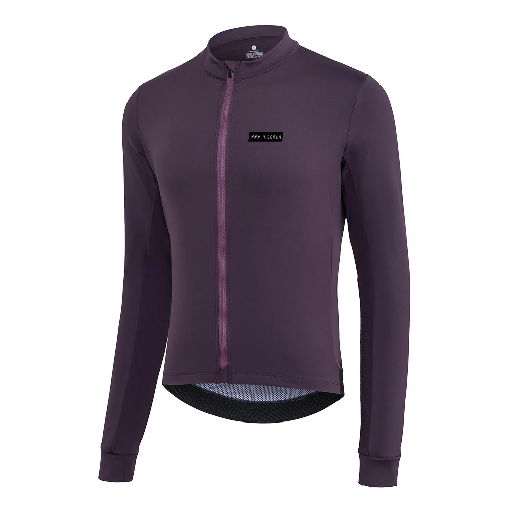 thumbnail image 1 of HISERWA - Maillot de ciclismo de invierno para mantener el calor, camisetas de manga larga para bicicleta, camisetas térmicas de forro polar de alta calidad para ciclismo, ropa para bicicleta de monta, 1 of 5