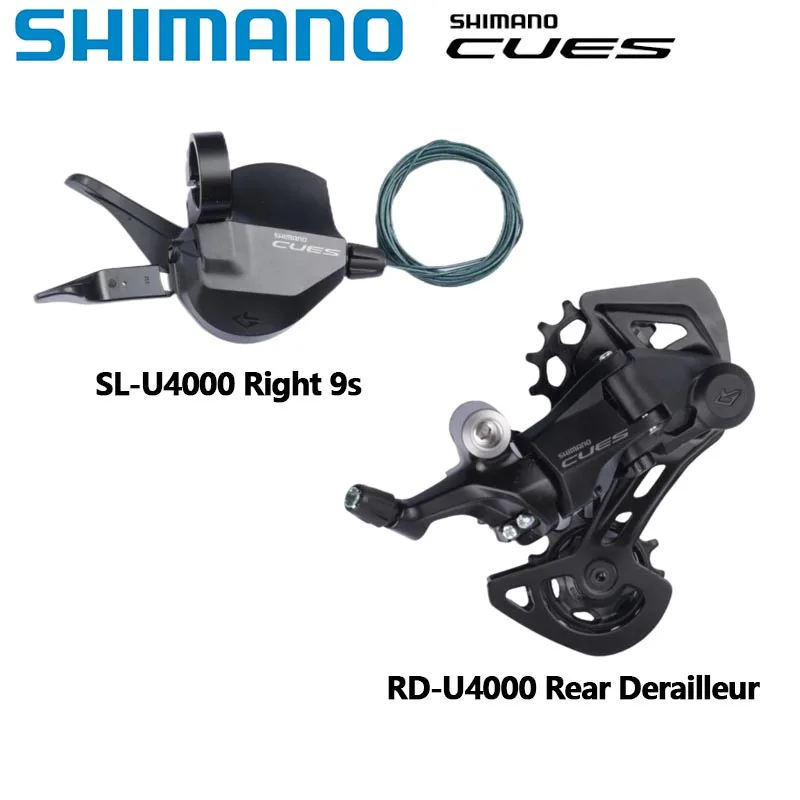 Фото 9-скоростной мини-переключатель передач Shimano сигналов U4000 SL U4000, задний переключатель передач для горного велосипеда, набор из 9s №1