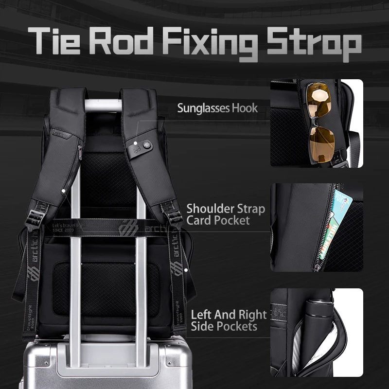 Arctic Hunter Men's High Quality New Waterproof Trend Buckle Hook Backpack Business Leisure Computer Backpack College Student Sc 5