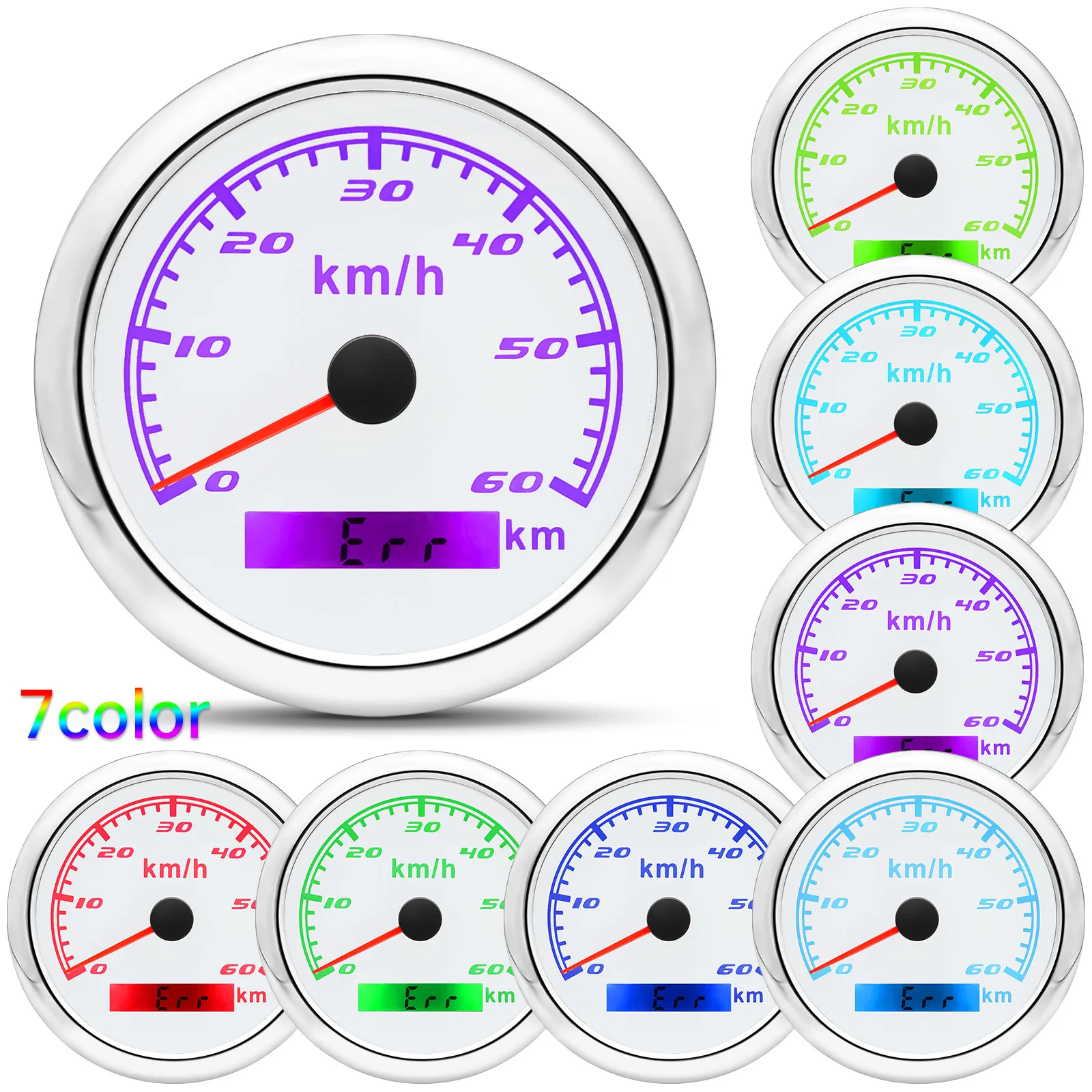 MOTOR METER RACING W PRO 85mm 3-3/8" 2 In 1 GPS Speedometer Tachometer - Foto 4