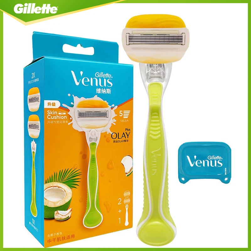 Gillette Venus Women Safety Razor Coconut Scent Rasoio Per Rifinire Il Corpo Femminile 5 Strati Lame Strumento Professionale Per La Cura Del Corpo Del