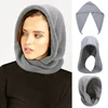 Women Winter Scarf One Piece Hat Imitation Cashmere Cotton Knitted Pullover Wool Hat Outdoor Neck Warm Balaclava Mask Ski Bonnet 1
