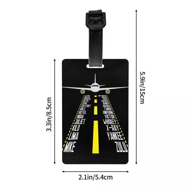 Etiquetas de bagagem personalizadas para pilotos