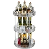 360 Rotatable Desktop Cosmetic Rack Bathroom Shelf Large-capacity Perfume Skincare Product makeup Storage Rack Organizer Kitchen 2