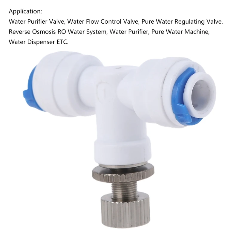 

Reverse Osmosis 1/4" Hose RO Water Flow Adjust Valv-e Regulator Waterflow Control Valv-e Connector Fitting Water Speed Dropship