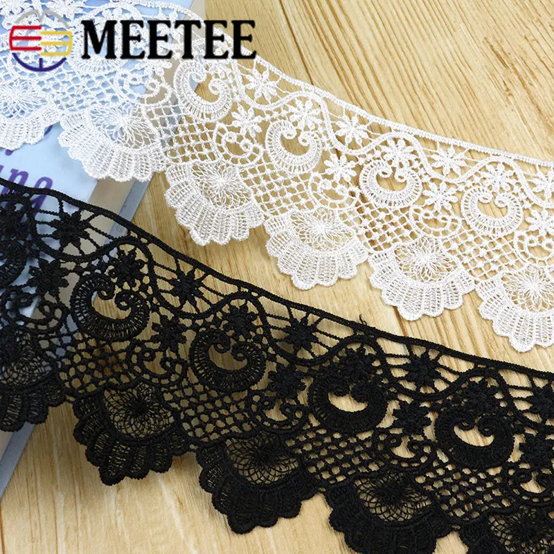 1/2/5Meters 10cm Embroidery Lace Trim for Sewing Dress Hometextile