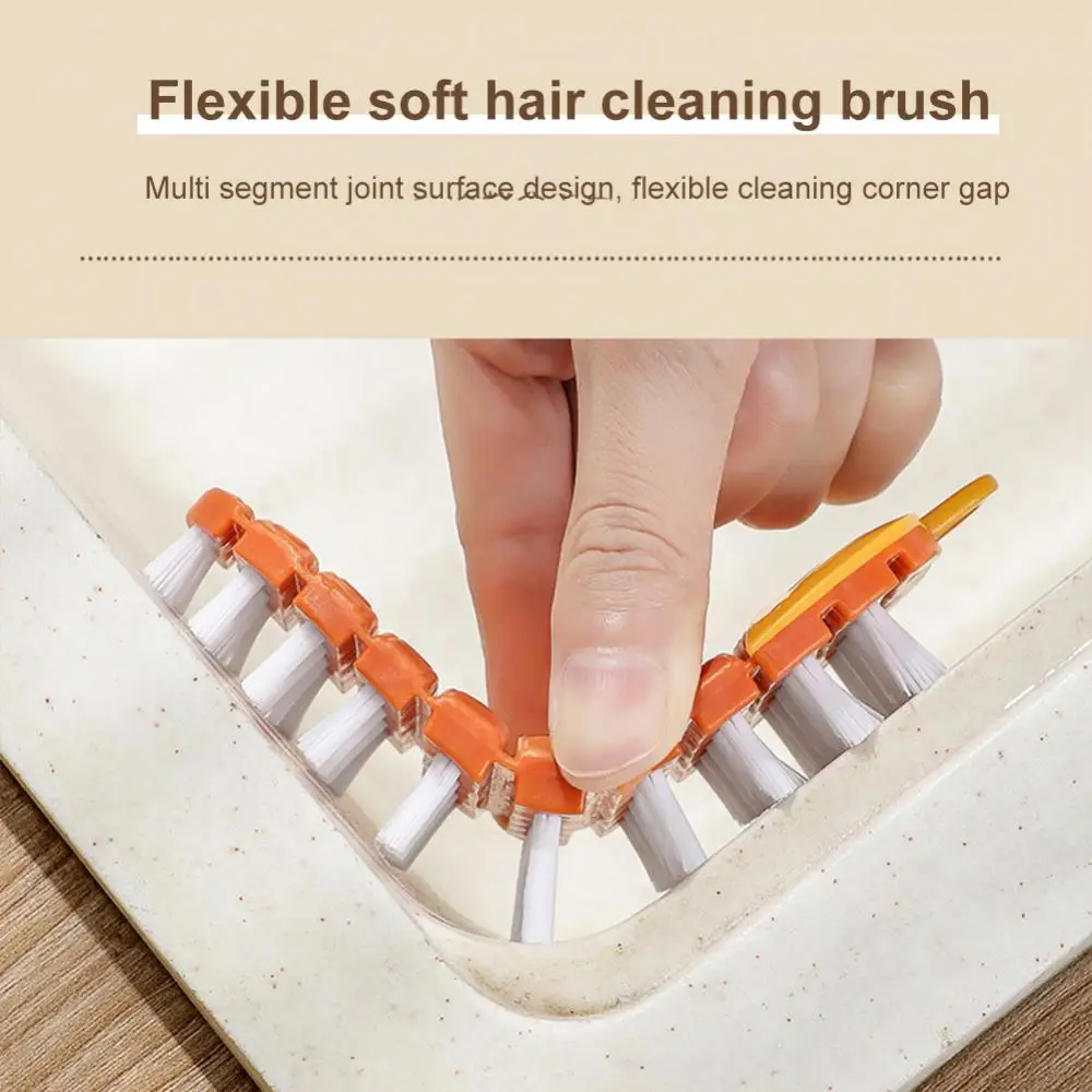 Kitchen Multi-function Cleaning Brush Flexible Fruit And Vegetable De-mud Brush  Bendable Pot Bowl Stove Decontamination Brush