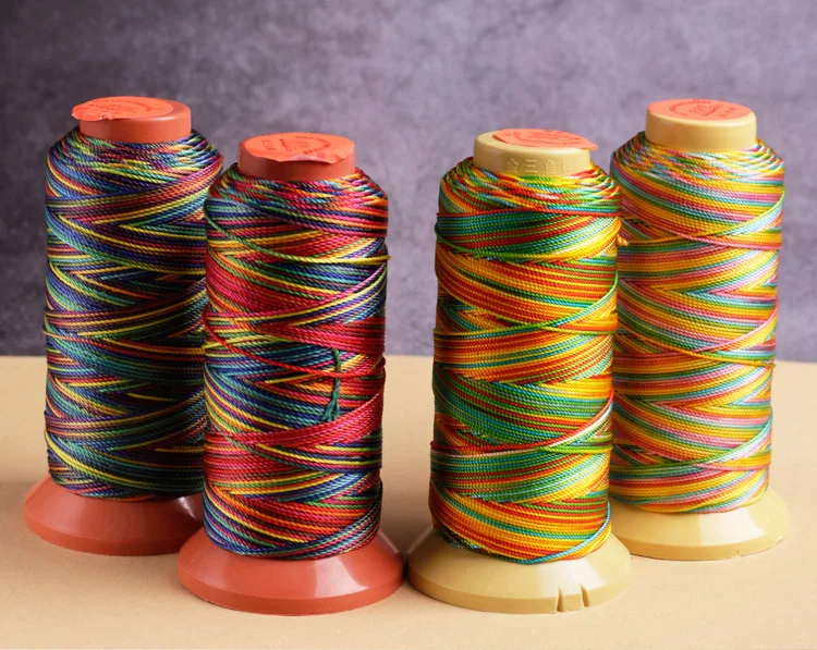 0.2-1.0mm Round Waxed Thread Polyester Cord Strings Rope Braided Bracelet DIY Accessories Leather Craft Sewing