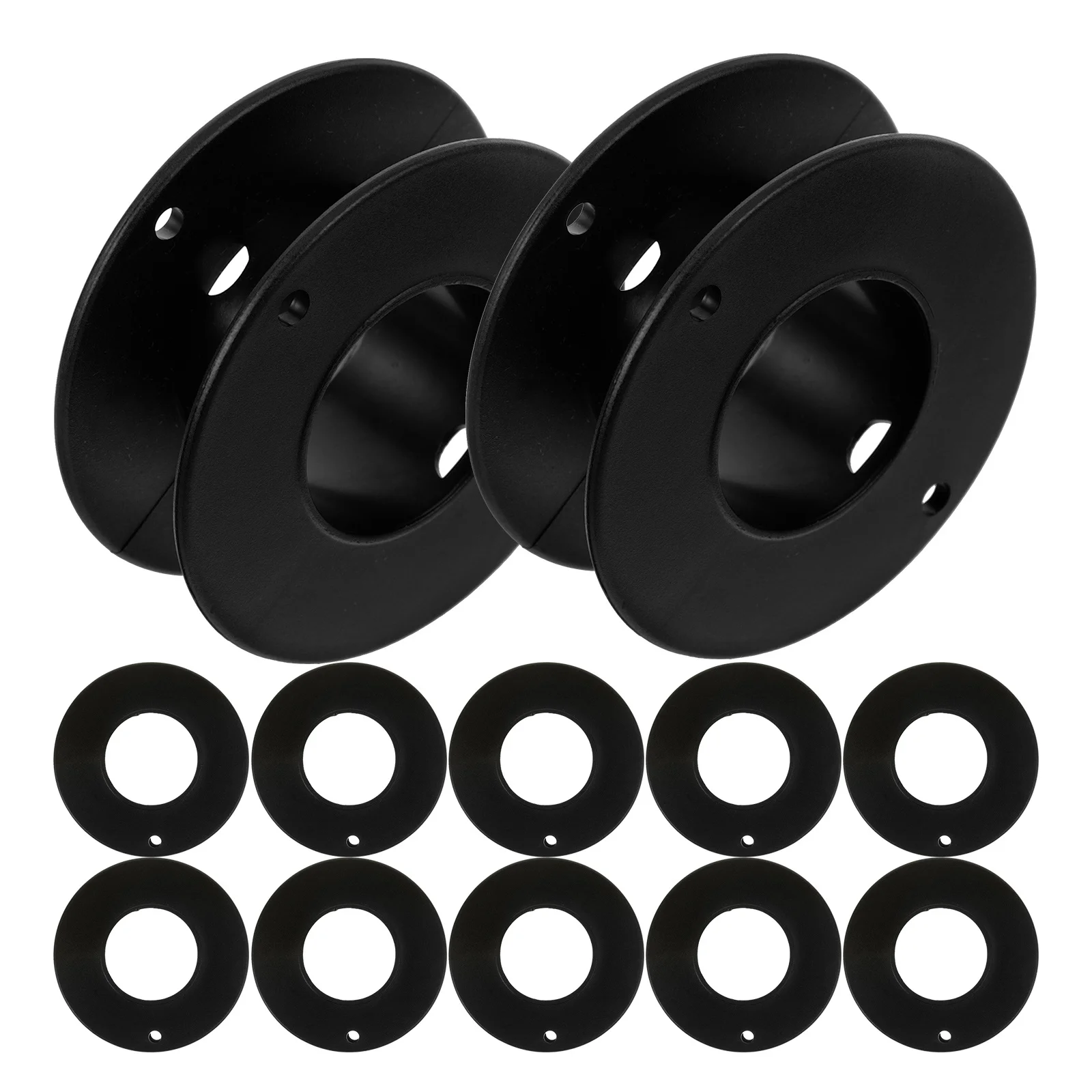 12Pcs Bobbins for Sewing Machine Portable Durable Plastic Thread Accessories Clear Wear-Resistant Empty Spools Compact