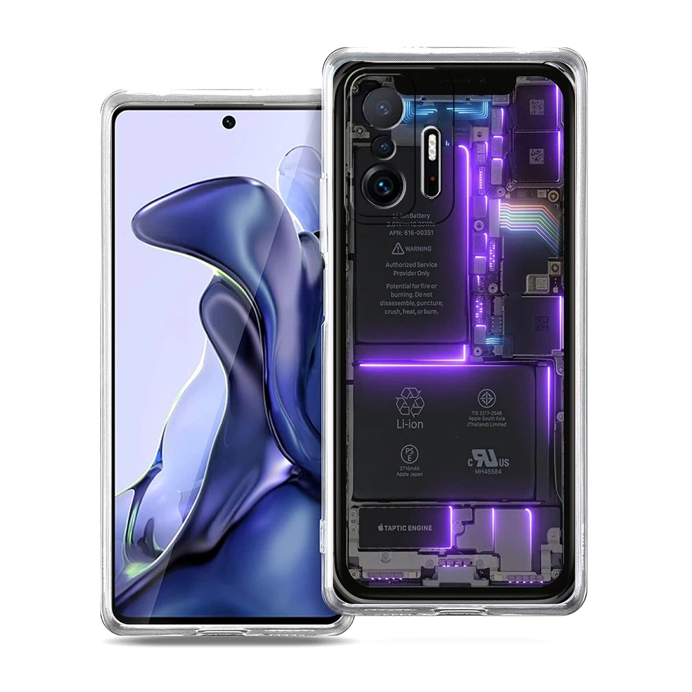 Enhanced Circuit Board Design Transparent Phone Case, Soft and Stylish