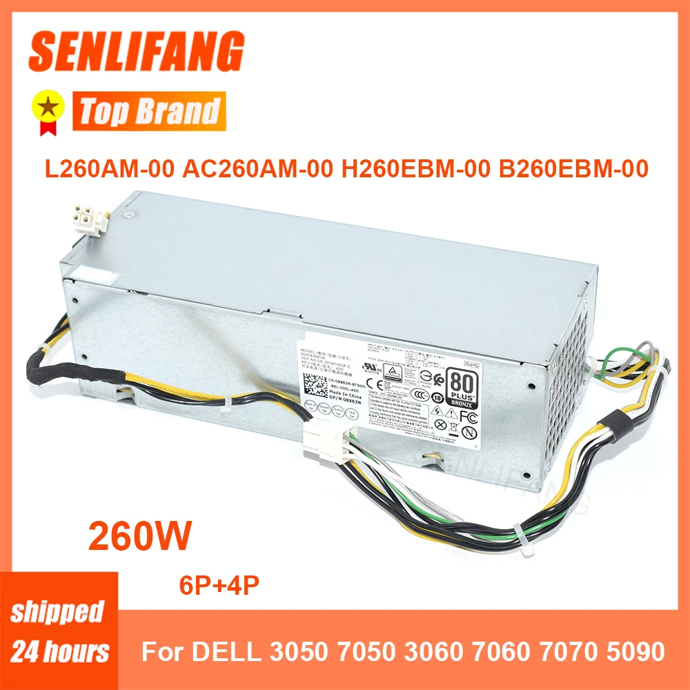 Nuovo Per Dell Optiplex 7060 5060 3060 Alimentatore Pc L260Am-00 Ac260Am-00 H260Ebm-00 B260Ebm-00 L260Ebm 6Pin Di Alimentazione