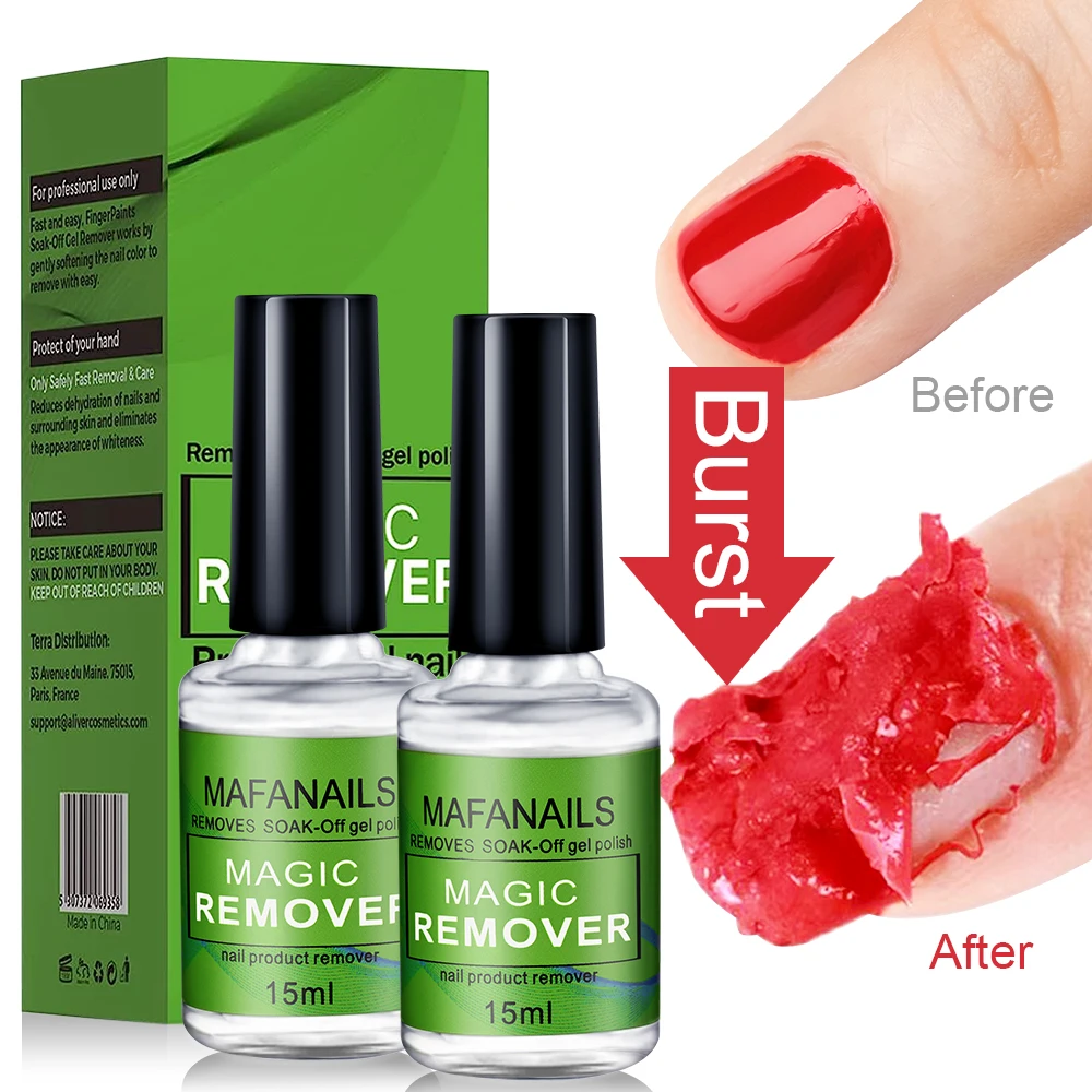 3PCS Remover Dissolvant Vernis Semi Permanent Enlever Produit Pour Magic Gel Retirer Retrait A