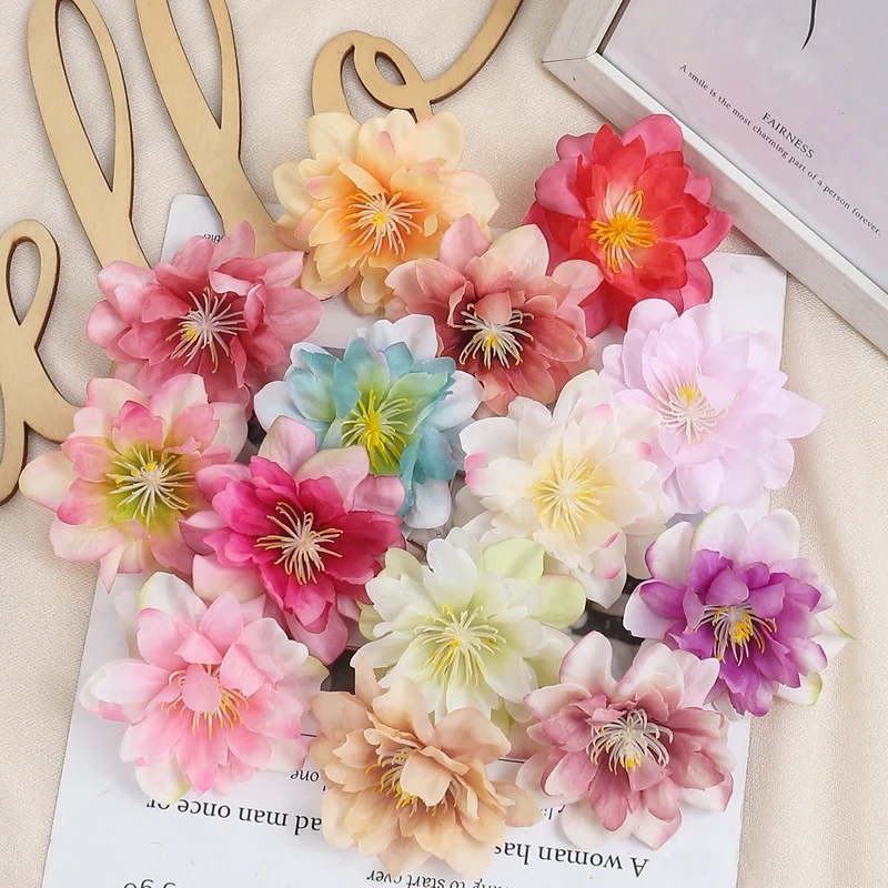 10/20 Stück künstliche Blumenköpfe, 7 cm, künstliche Blumen für Zuhause, Raumdekoration, Garten, Hochzeit, Dekoration, DIY, Basteln, Girlande, Geschenkzubehör
