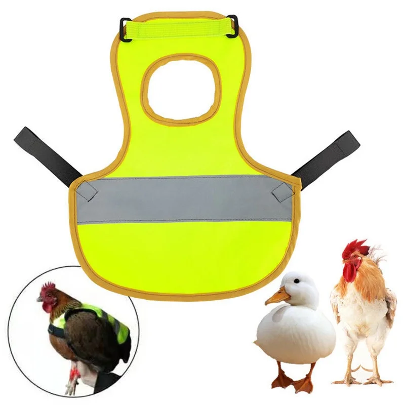 Chicken Vest Pet Reflective Vest Clothes, Adjustable Chicken Saddles Hen Saddle Sweater Clothes Medium and Large Protector Apron