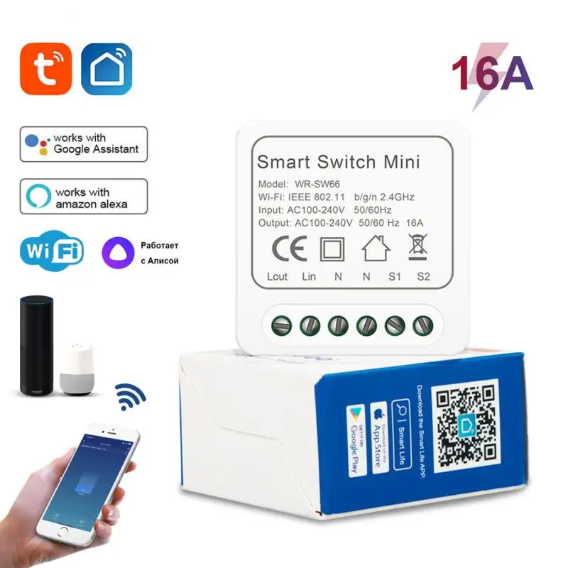 

Умный мини-выключатель CoRui Tuya 10/16A с поддержкой Wi-Fi и таймером