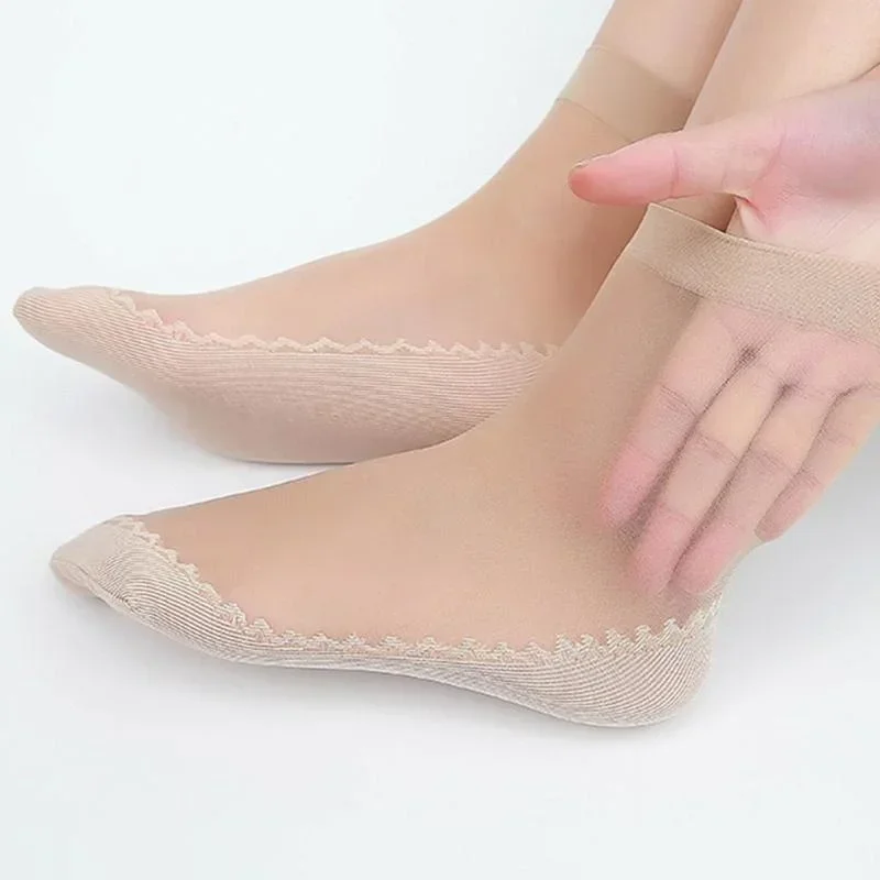 10 Pair Fashion Elastic Short Socks Women Summer Socks Breathable Stretch Casual Stockings Thin Transparent Ankle Cotton Sock transparent socks summer socks breathable cotton socks fashion socks womens socks women socks ankle socks cotton socks