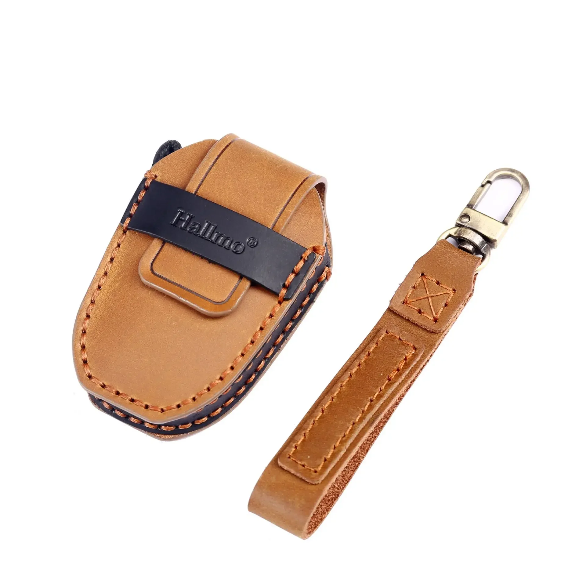 Luxury Leather Car Key Case Cover Fob Protector for Ssang Yong 2020 G4 Rexton Accessories Keychain Holder Remote Keyring Shell
