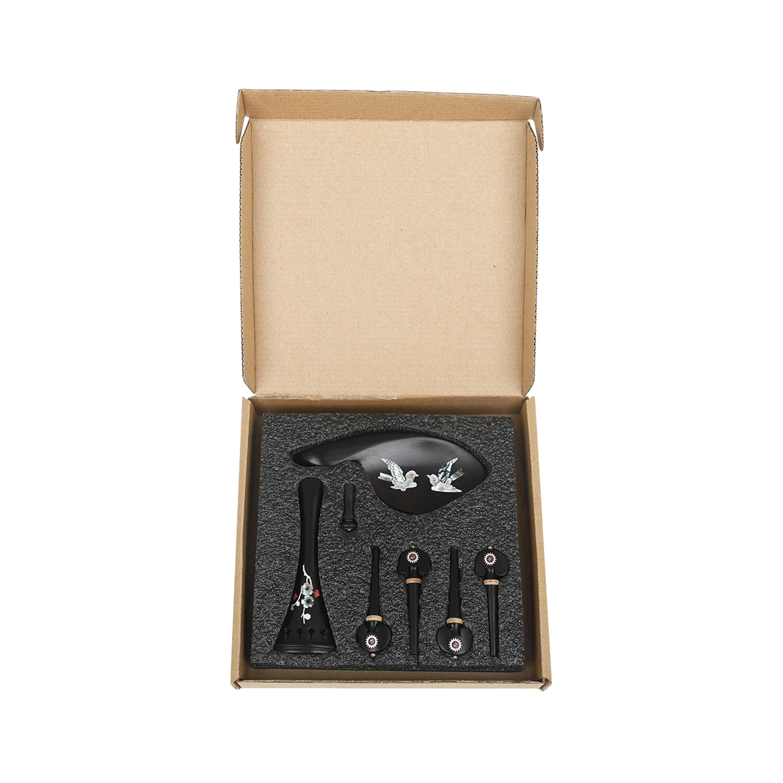4 stücke von Violine Zubehör Pull Akkord Platte + Akkord Welle + Schwanz Nagel + Wange Rest für 4/4-3/4 Violine Saiten Instrument Teil – Detail 3