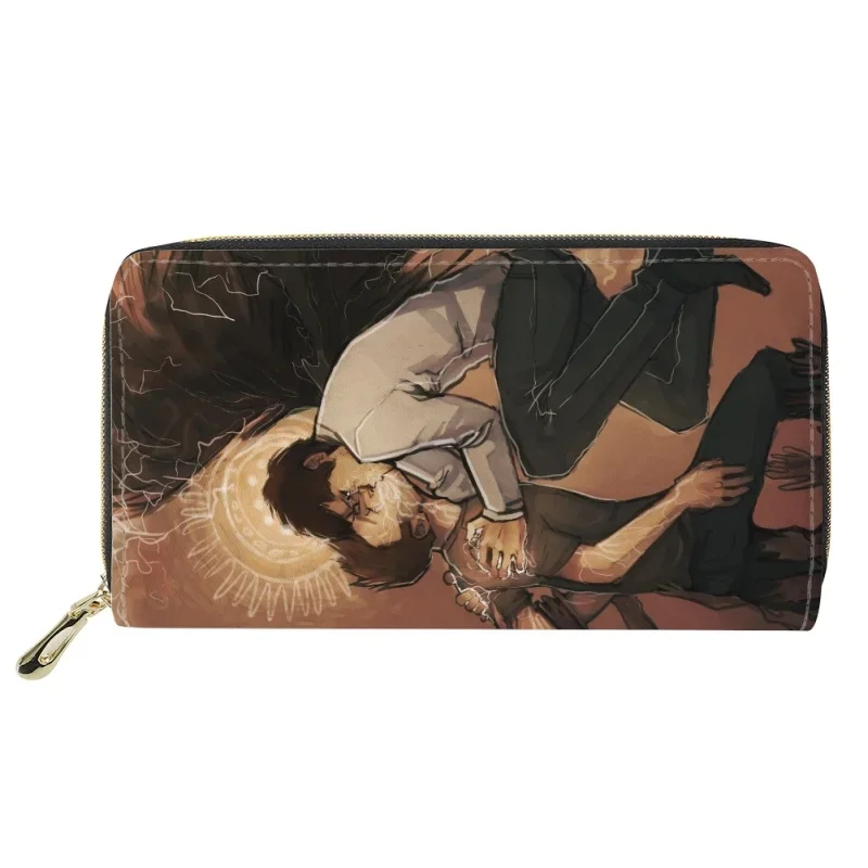 2023 New Fashion Supernatural Print  Leather Wallets For Women Leather Female Credit Card Holders Zipper Clutch Hand Bag Purse