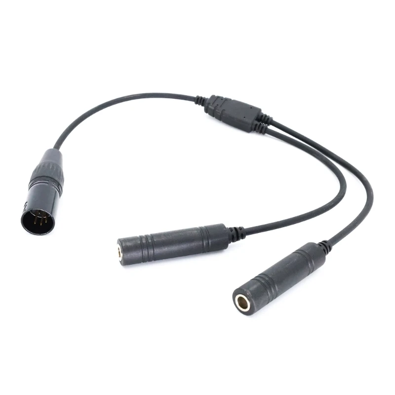 

Versatile GAs Headset Double Plug to Airbus Adapter Cable Expand Your AudioConnectivity Option Aviation Accessory