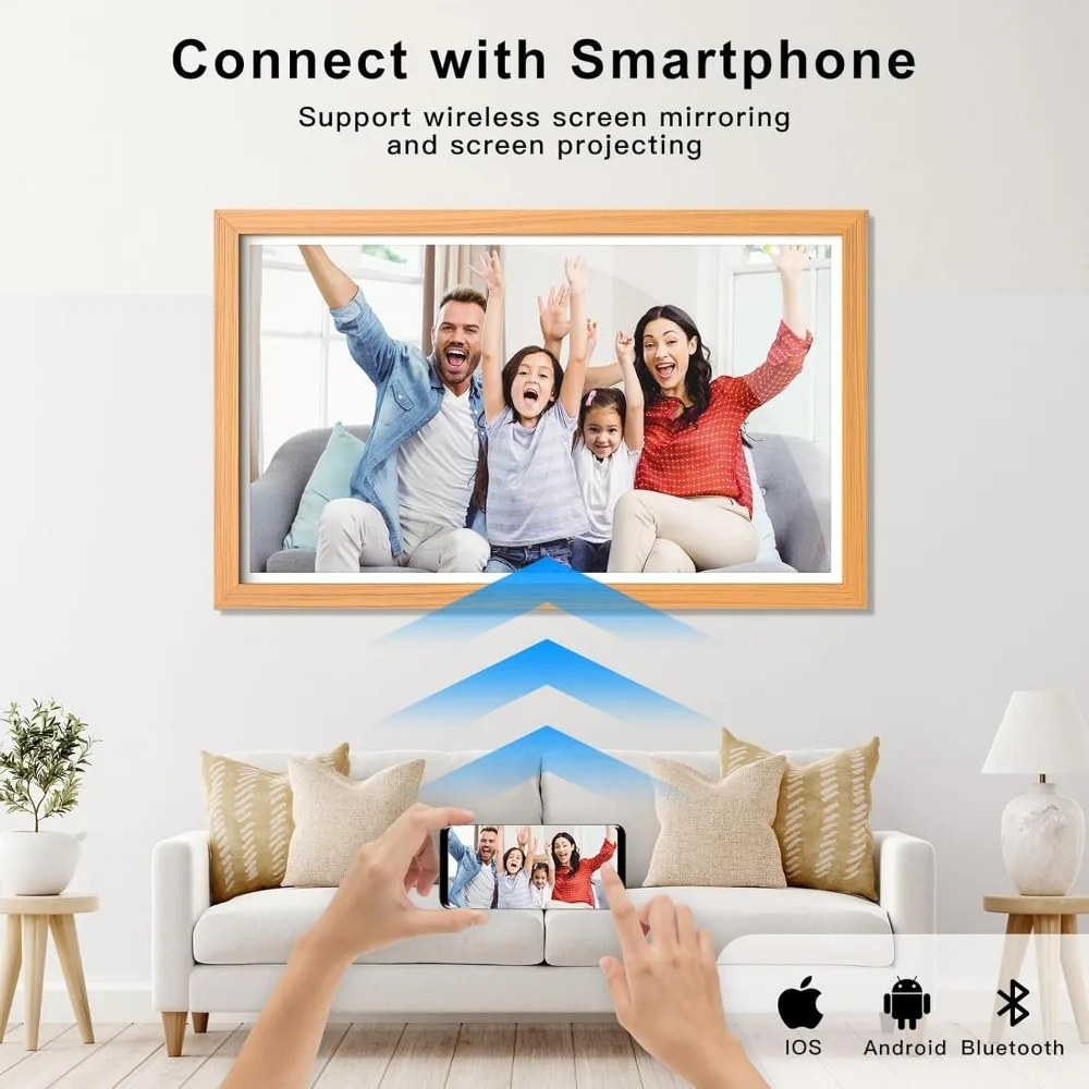 FULLA Digital-Picture-Frame Screen WiFi - Digital Photo Frame Display, Smartphone Syn Screen 5