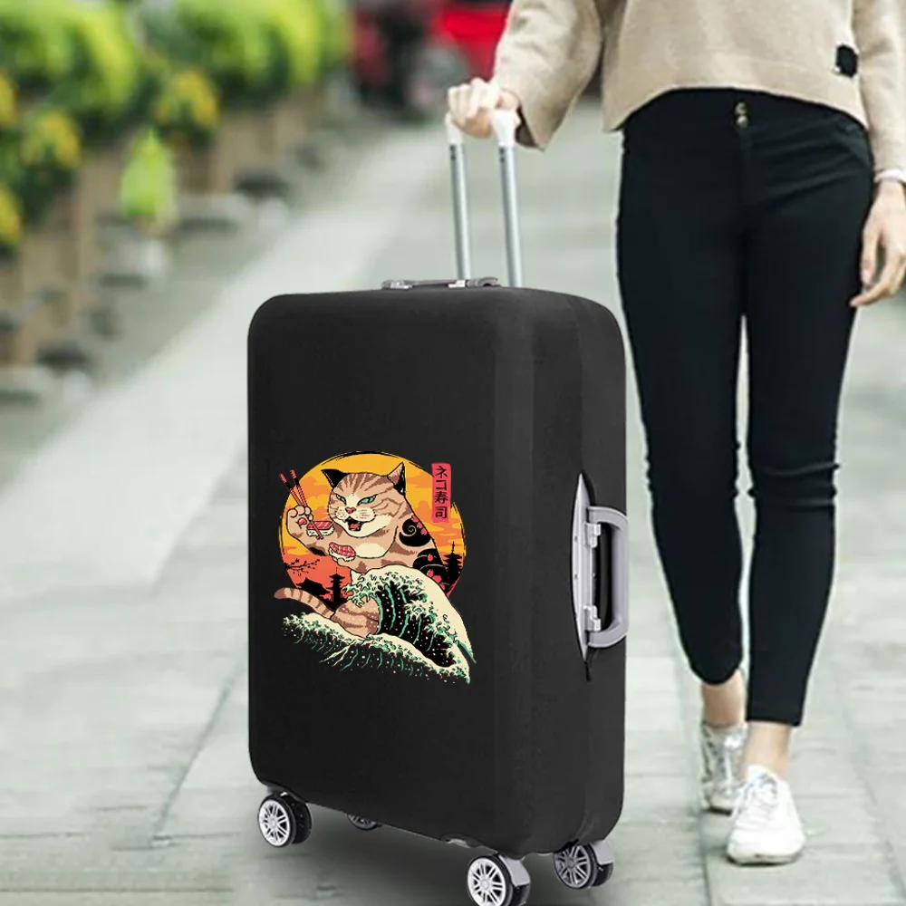 Travel Essentials Suitcase Case for 18-32 Inch Cat Print Trolley Protective Covers Holiday Traveling Accessories Luggage Cover