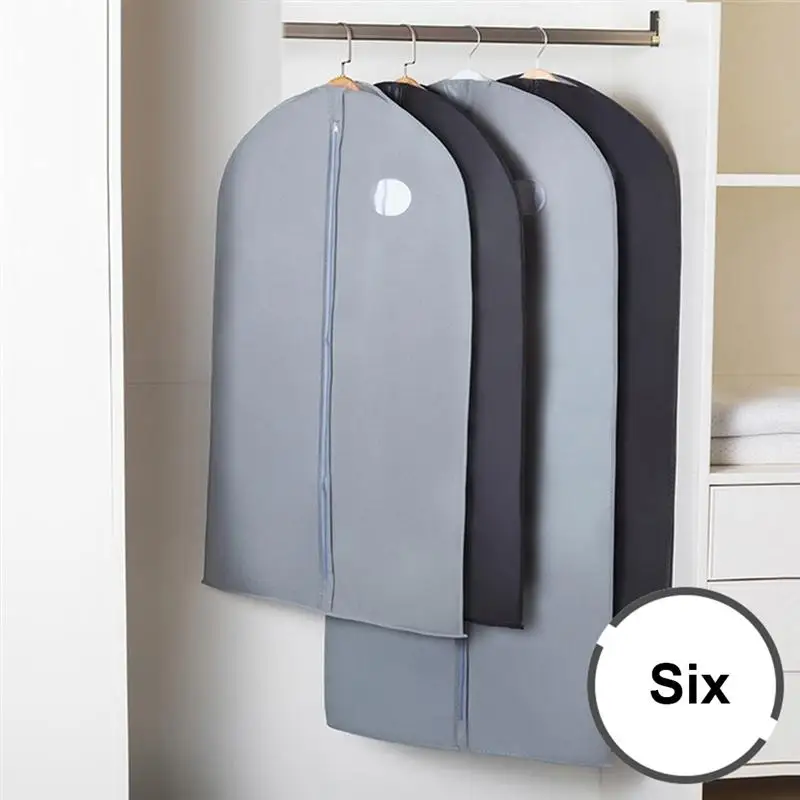 6Pcs Clothes Dust Covers Breathable Garment Storage Bag Protectors for