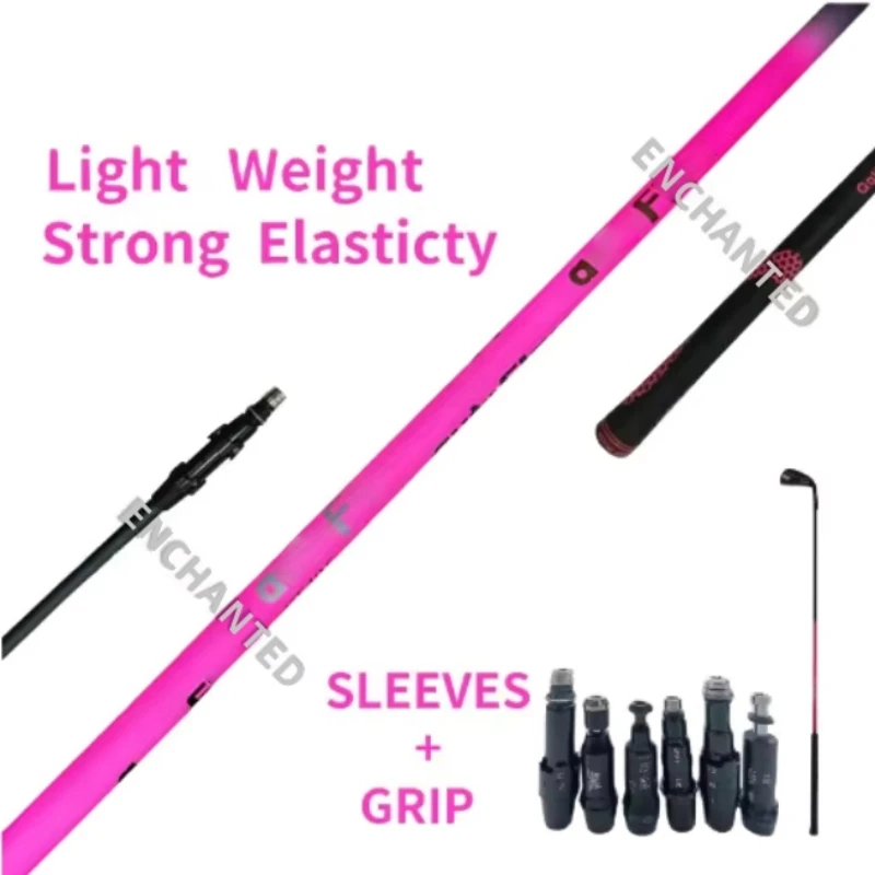 Pink golf club shaft SF405 SF505 SF505x SF505xx 45 inch 39 inch graphite shaft with grip and sleeve tip 0.335